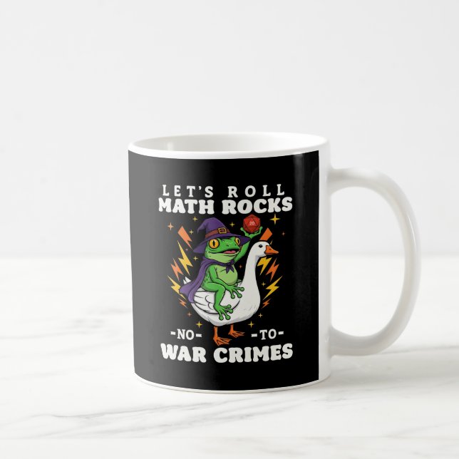 Funny Wizard Frog Riding Goose Let's Roll Mug (Right)