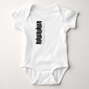 Funny Wobbly Piano Keyboard – Pianist & Musician Baby Bodysuit