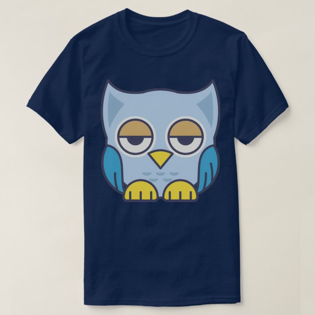 Funny Wolf And Owl face T-Shirt (Design Front)