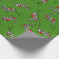 Funny Wolf Christmas Happy Howlidays Holiday