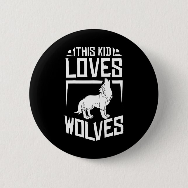 Funny Wolf For Wolves Farmer 2 Inch Round Button (Front)