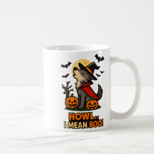 Funny Wolf Halloween Costume – Howl I Mean Boo Quo Coffee Mug