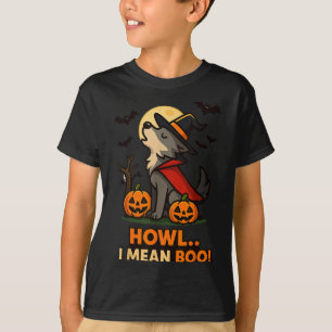 Funny Wolf Halloween Costume – Howl I Mean Boo Quo T-Shirt