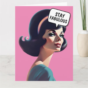FUNNY WOMAN FRIEND HELLO ALL OCCASION FRIEND CARD