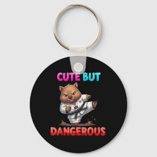 Funny Wombat Karate Taekwondo Martial Art Cute But Keychain