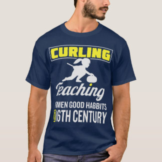 funny Women curling on the ice curler curling T-Shirt