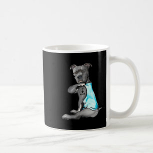 Funny Women Gifts Dog Pitbull I Love Mom Tattoo Gi Coffee Mug