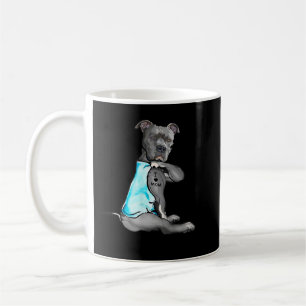 Funny Women Gifts Dog Pitbull I Love Mom Tattoo Gi Coffee Mug