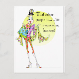 Funny Women Humour card with fab' drawing and word
