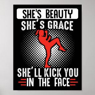 Funny Women Martial Arts Muay Thai Poster