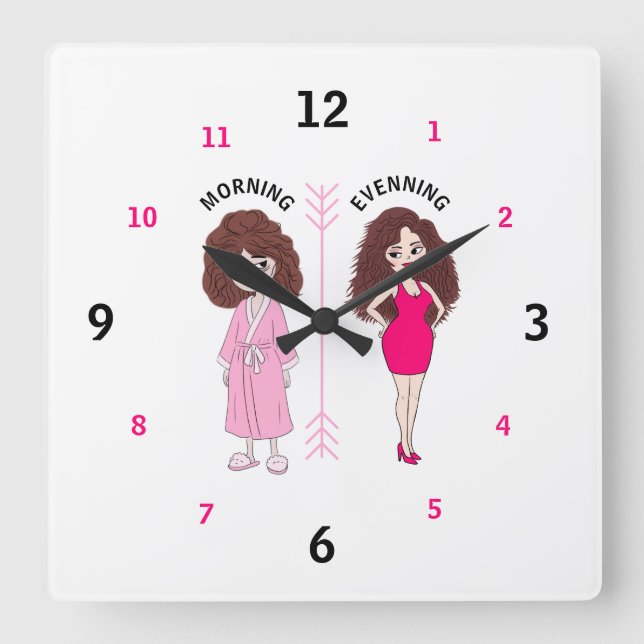 Funny Women Mood Wall Clock (Front)