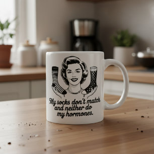 Funny Women Over 40 Sock  Coffee Mug