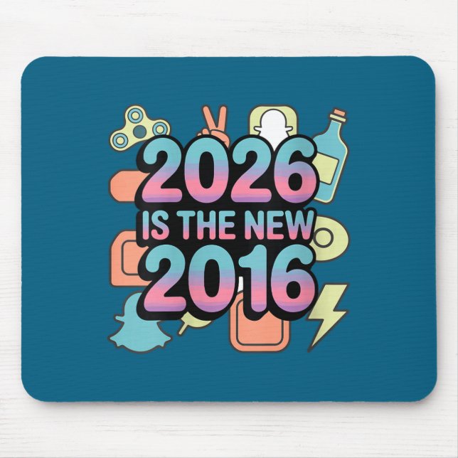 Funny Women's 2016 Retro Nostalgia V Mouse Pad (Front)