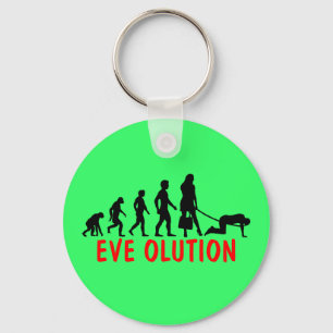 Funny women's evolution keychain