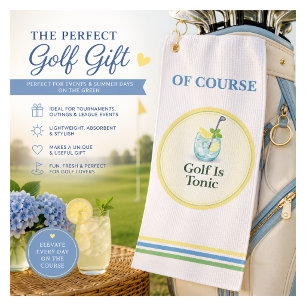 Funny Womens Golf Towel Golf Is Tonic Gift