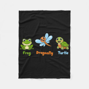 Funny Womens Subtle Political Humour Frog Dragonfl Fleece Blanket