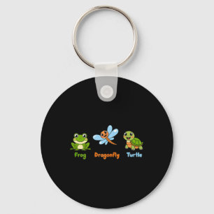 Funny Womens Subtle Political Humour Frog Dragonfl Keychain