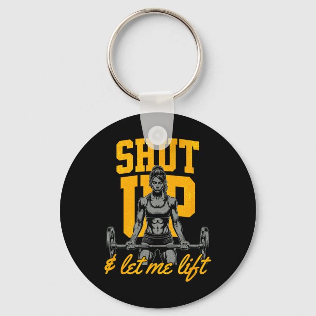 Funny Women's Weightlifting Bodybuilding Muscle Sa Keychain (Front)