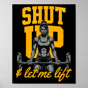 Funny Women's Weightlifting Bodybuilding Muscle Sa Poster