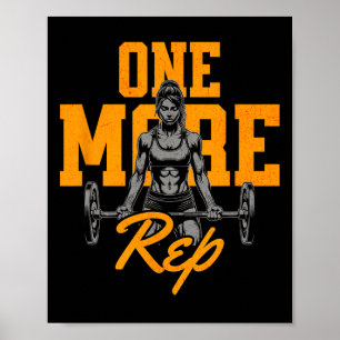 Funny Women's Weightlifting Reps Bodybuilding Musc Poster