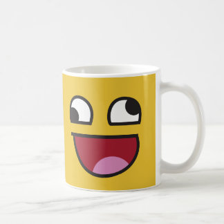Funny Wonky Eyed Whatever emoji Coffee Mug