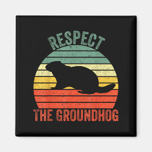 Funny Woodchuck Respect The Groundhog Magnet