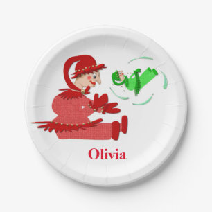 Funny wooden play figures,Personalized kids Paper Plate