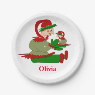 Funny wooden play figures,Personalized kids Paper Plate