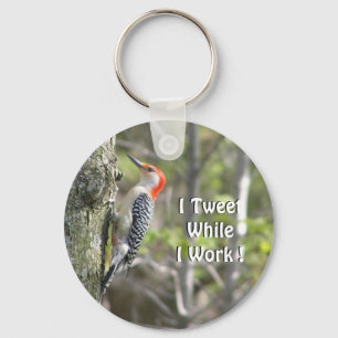 Funny Woodpecker Original Working Tweeter Keychain