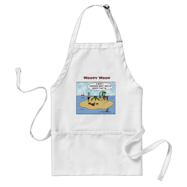 Funny Woodturner Cartoon Personalized Apron (Front)