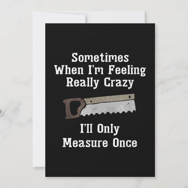 Funny Woodworker Carpenter Gift Announcement (Front)