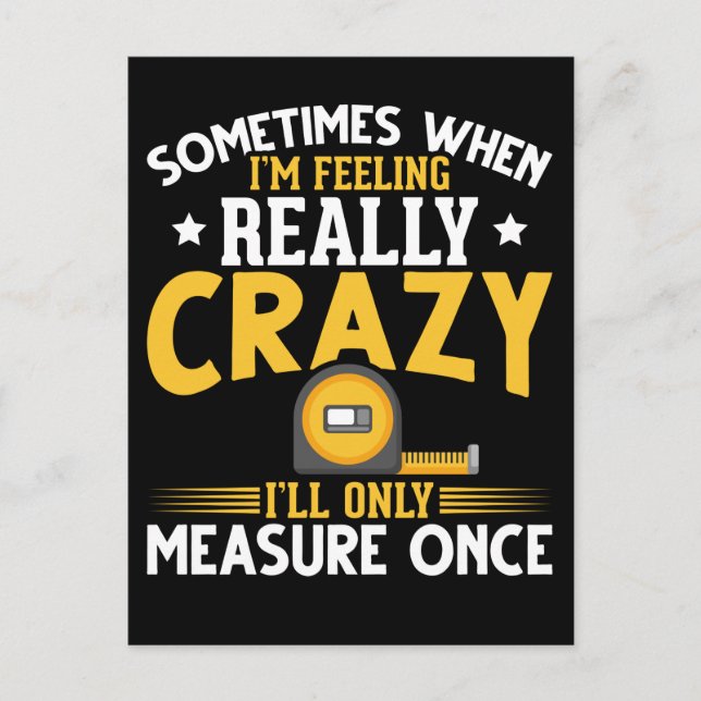 Funny Woodworker Joke USA Carpenter Humour Postcard (Front)