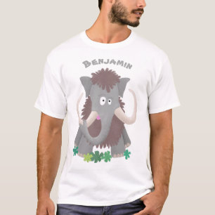 Funny woolly mammoth cartoon illustration T-Shirt