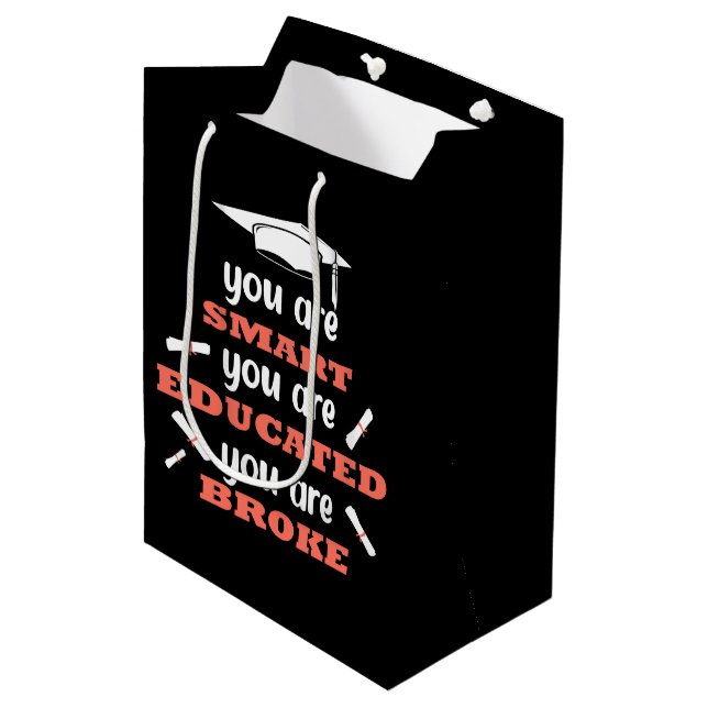 Funny word art Graduation  Medium Gift Bag (Front Angled)