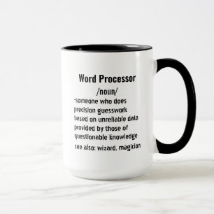 Funny Word Processor Definition gifts  Mug