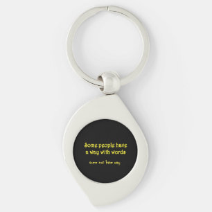 Funny Wordplay: A Tale of Two Sentences Keychain