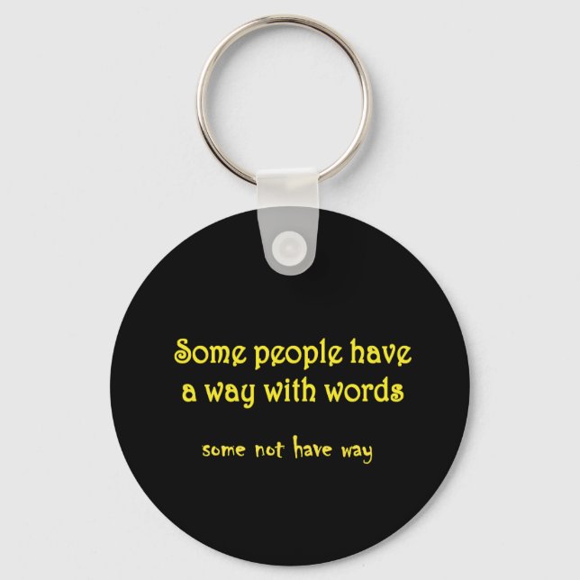 Funny Wordplay: A Tale of Two Sentences Keychain (Front)