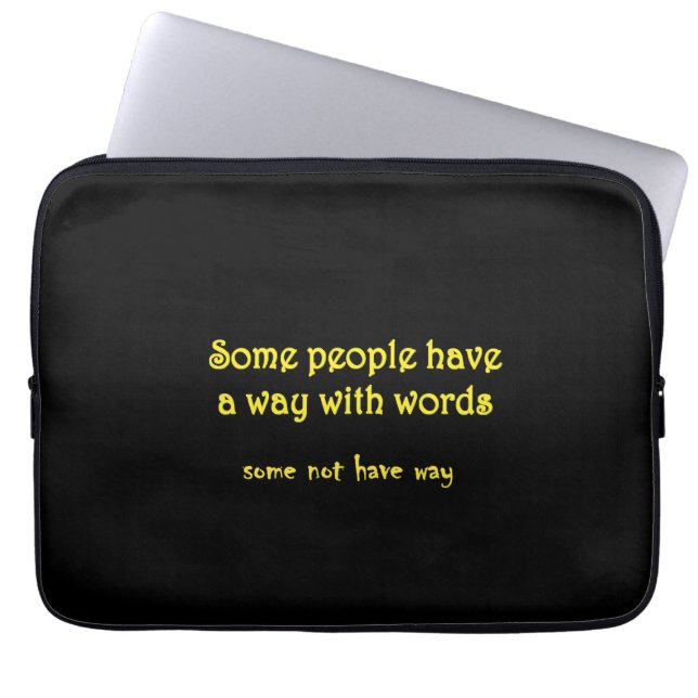 Funny Wordplay: A Tale of Two Sentences Laptop Sleeve (Front)