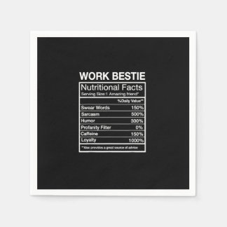 Funny Work Bestie Definition, Hilarious Coworker Napkin