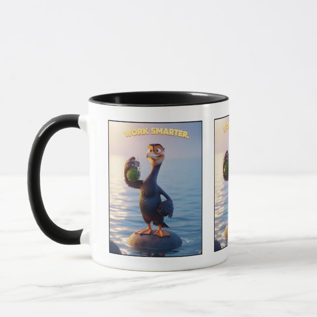Funny work smarter motivational Coffee Mug (Left)