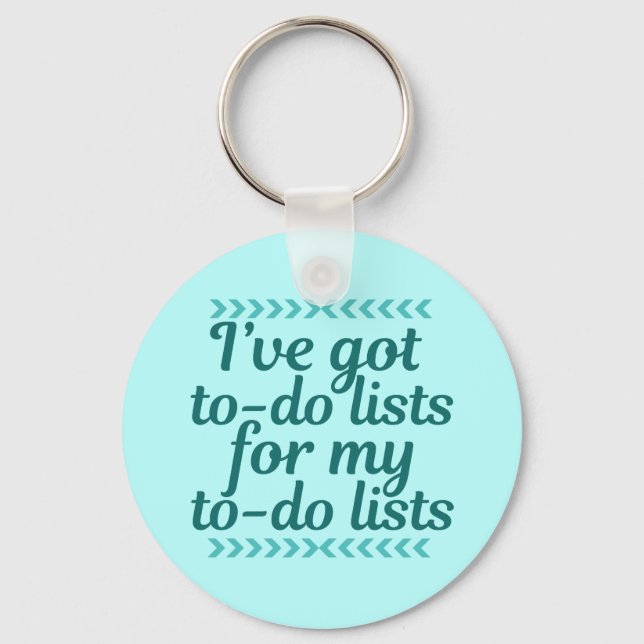 Funny Workaholic Keychain (Front)