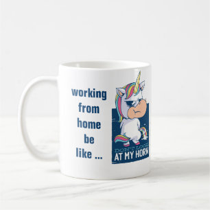 Funny Working From Home Mug Unicorn Madness