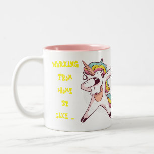 Funny Working From Home Mug Unicorn Madness
