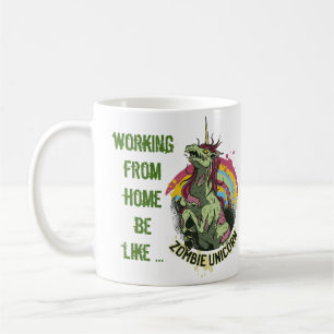 Funny Working From Home Mug Unicorn Madness
