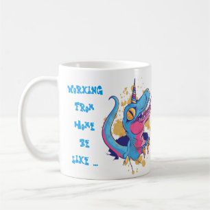 Funny Working From Home Mug Unicorn Madness