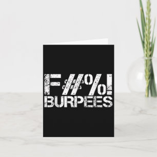 Funny Workout Design Gym Shirt For Burpees Workout Card