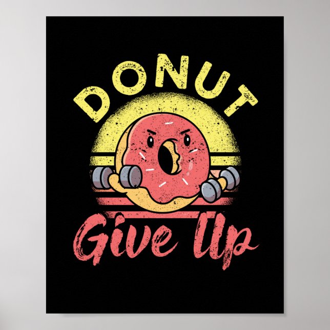 Funny Workout Fitness Gym Barbell Poster (Front)