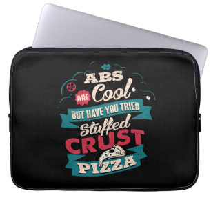 Funny Workout Humour, Abs vs Pizza, Bulking Novelt Laptop Sleeve