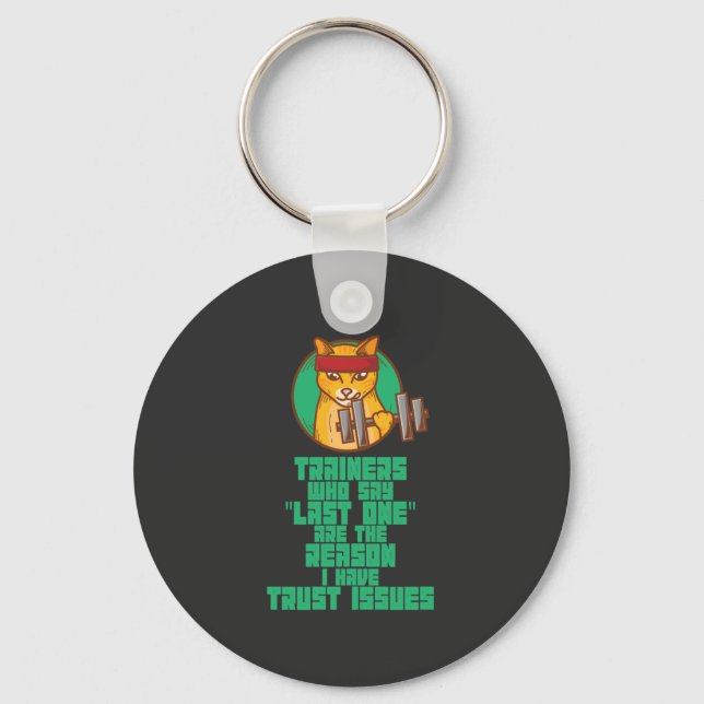 Funny Workout Keychain (Front)
