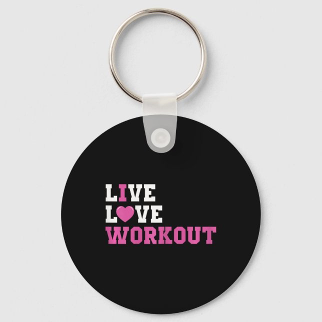 Funny Workout Lover Gifts And Bodybuilding Outfits Keychain (Front)